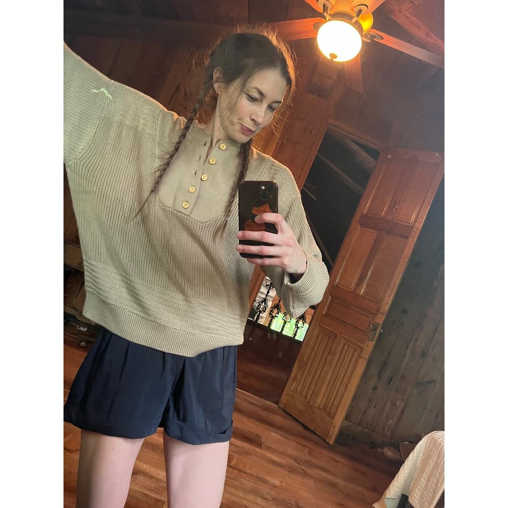NA NIN Bud Pima Cotton Striped Henley (Latte) - Picture 4 of 10